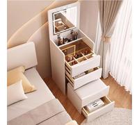 Multifunctional White Makeup Vanity with Mirror & Lights 3-Drawer Dressing Table & Stool Set for Beauty and Grooming Stylish & Space-Saving Design