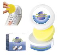 Multifunctional White Trainer Cleaner Shoes Cleaning Cream with Sponge, 2025 New Shoes Cleaner and Stain Removal Cream, Shoe Whitener Cleaning Cream for Trainers Sneaker Leather