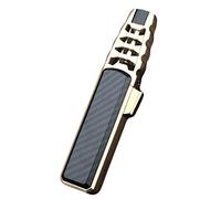 Multifunctional Windproof Lighter Lock Flame Cigar Lighter Jet Gas Blow Torch with Exquisite Box,Golden-Carbon-Fiber