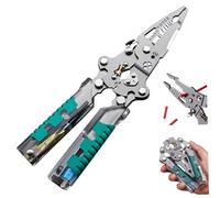 Multifunctional Wire Stripper Tool with Voltage Tester, 8.5 Inch Foldable Wire Strippers Electrical with Cutter and Crimper, Electrician Tools Set