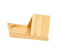 Multifunctional Wood Bookstand Desk Organiser Triangular Wooden Reading Stand with Drink Tray for Textbook Phone Tablet Desktop Shelf