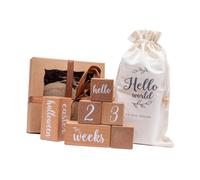 Multifunctional Wooden Milestones Markers for Newborn Age Documentation and Photographic Keepsakes Creation Friendly Baby Growth Milestones Set