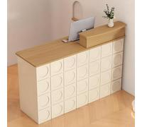 Multifunctional Wooden Reception Desk with Drawers 120cm for Office Salon Spa Atrium - Stylish Standing Reception Furniture