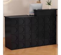 Multifunctional Wooden Reception Desk with Drawers 120cm - Ideal for Office Salon Spa and Lobby Use Stylish and Space-Saving Reception Furniture