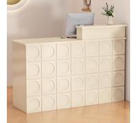 Multifunctional Wooden Reception Desk with Drawers 120cm - Ideal for Office Salon Spa Lobby & Standing Reception Areas