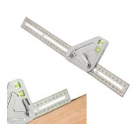 Multifunctional Woodworking Angle Measuring Tool with Level and Protractor, Stainless Steel Ruler for Carpentry, Furniture Making, Cabinet Joinery, 35 cm,