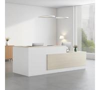 MultifunctionalReception Desk280x61x105CM Perfect for Office Store Salon & Cash RegisterSleek Left Side Design Stylish Customer Service Counter
