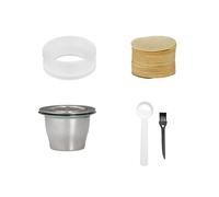 Multifuntional Coffee Pods Brewing Dosing Tool Stainless Steel and Texture for Enthusiasts Stainless Steel Reusable Filter