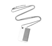 Multifuntional Comb Pendant Necklace Adjustable Chain Necklace Suitable for Fashion Enthusiasts and Unique Seekers, Stainless Steel, No Gemstone