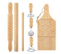 Multifuntional Gnocchi Pastas Making Tool with Wood Board and Stamp Pastas Maker for Creative Cooking at Home Maker