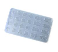 Multifuntional Silicone Fondant Molds Chinese Characters Series Small Accessories Moulds Suitable for Cakes and Sweets Resin Mold