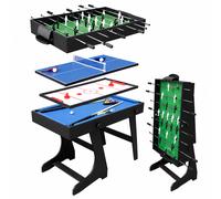 Relaxdays 4-in-1 Table: Table Football, Pool & Air Hockey, Black