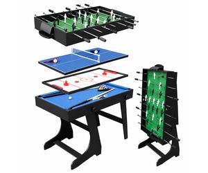 Multigame table, foosball, air hockey, table tennis, folding pool table