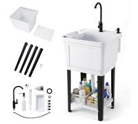 Multigot 55L Freestanding Single Bowl Utility Sink with Basin