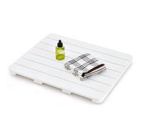 Multigot Bath Mat, HIPS Multipurpose Raised Shower Mat, Waterproof Slatted Floor Mat Non-slip Feet Duck Board for Bathroom Bathtub Poolside (60 x 48 x 4.5cm, White)