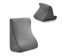 Multigot Bed Wedge Pillow, Ergonomic Back Elevation Pillow with Tablet Pillow Stand & Side Pockets, Memory Foam Leg Support Pillow for Sleeping Reading (Grey)