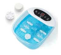 Multigot Foot Spa Massager with Heat, Foot Soaker with Bubbles, Vibration Mode, 12 Rollers, Pedicure Stone & Digital Temperature Control, Footbath Soak Tub for Home (Blue)