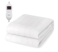 Multigot Heated Mattress Pad, Electric Heating Fitted Mattress Underblanket with Single/Dual Control, 8 Heat Settings, Timer and Overheat Protection, Machine Washable Bed Warmer (Single-190 x 90cm)