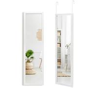 Multigot Over the Door Mirror with 2 Rustproof Door Hooks, Wall-Mounted Hanging Mirror for Living Room, Bedroom, Entryway, Hallway