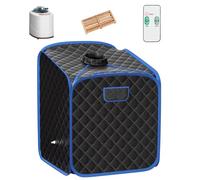 Multigot Portable Steam Sauna, Folding Personal Sauna Tent with Remote Control, Folding Chair and Foot Massage Roller, Full Body Steam Spa for Therapy Detoxify Slimming (Black)