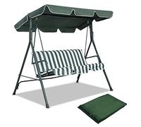 Multigot Replacement Canopy Cover, 2 & 3 Seater Waterproof Swing Chair Canopy, UV Resistant Patio Hammock Cover for Beach, Balcony and Pool (Green, 114 x 168cm)