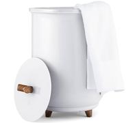 Multigot Towel Warmer Bucket, Large Electric Heated Washcloth Warmer with 20/40/60/90 Min Timer & Auto Shut Off & Fragrant Disc Holder, Luxury Towel Heater Gifts for Bathrobes Blankets (White)