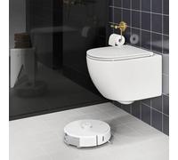 Multigot Wall Hung Toilet, Modern One-Piece Toilet with Dual Flush System, Soft-Close Mechanism & Mounting Accessories, Ceramic Wall-Mounted WC for Bathroom Cloakroom