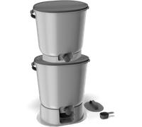 Multikraft Organka Essentail Grey Bokashi Composter, 15.3 L - Double Pack