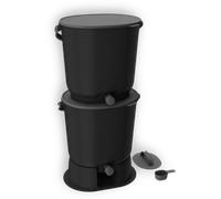 Multikraft "Organko Essential black" Bokashi Household Bucket, 15.3 L - Double Pack
