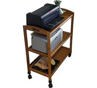 Multilayer 3-Tier Printer Stand with Wheels, Media Equipment Floor Stand, Printer Storage for Home ＆ Office, Sturdy ＆ Durable Audio Bracket Mobile