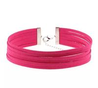 Multilayer Choker Necklace Hippy Statement Fashion Jewelry DIY Retro-rose red