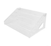 Multilayer Ladder Storage Organizer Box with Transparent Design for Cosmetics Ornaments and Collectible Figures Display (5 Layers)