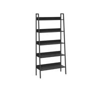 Multilayer Ladder Storage Shelf, Ebony Black + Ink Black / 5-Tier (30 x 80 x 170 cm)