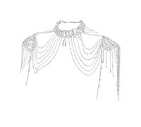 Multilayer Metal Shoulder Chain Adjustable Body Jewelry Back Jewelry Add Charm To Outfits Suitable For Women Alloy Necklace