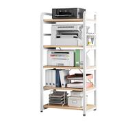 Multilayer Printer Cart Heavy-Duty 20mm Steel Frame nizer Shelf for Printer Scanner Fax Books & Files - 60x35x140cm Storage Solution