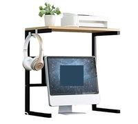 Multilayer Printer Stand with Hidden Storage & Keyboard Shelf - Desktop Copier Display & nizer for Office, Audio Equipment & Desk Accessories