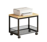 MultiLayer Printer Stand with Lockable Wheels Stable Under Desk Printer Cart Organizer Fits Fax & 3D Printers (Black 16.5" x 11.8")