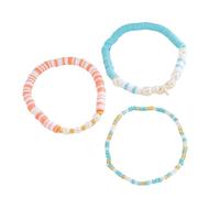 Multilayer Sea Star Multicolor Beads Adjustable Wristband Accessory for Casual or Party Beach Inspired Charm Jewelry, フリーサイズ