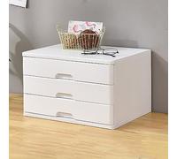 MultiLayer SoliWooDerBox Silent Pull Veal Desktop nizer for Office Study Home Use Versatile File & Tool Holder (White)