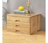 MultiLayer SoliWooDerBox Veal Desktop nizer with Smooth Silent Ders Ideal for Office Study anHome Use (Color: Wood)