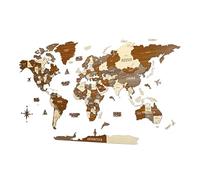 Multilayered 3D Wooden World Map, Travel Map with States and Capitals, Wall Decor For The New House, Gift For Travelers, Office Decor, Birthday Present, Living Room Decoration, Gift for Boys,