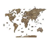 Multilayered 3D Wooden World Map, Travel Map with States and Capitals, Wall Decor For The New House, Gift For Travelers, Office Decor, Birthday Present, Living Room Decoration, Gift for Boys,
