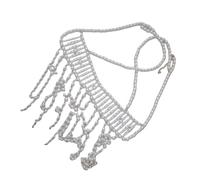 Multilayered Pearls Chest Jewelry Layered Rhinestones And Pearls Body Chain Adornment For Elegant Event Styling Elegant Necklace Chain