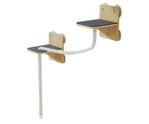 Multilevel Cat Activity Wall Multi-Level Cat Activity Wall, Space-Mounted Cat Shelves | Natural Toys, Perch, Scratched Tower, Window Ladders, Gi