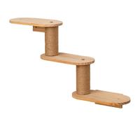 MultiLevel Wooden Cats Wall Perches Featurings Ladder Steps Felts Pad Durability Structure for Climbings Jumping Activity Felts Pad Cats Wall Perches