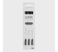Copic Multiliner, Black, Pack Of 3, Fine, For Art & Crafts, Colouring, Graphics, Highlighter, Design, Anime, Professional & Beginners, Art Supplies & Colouring Books