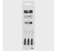Copic Multiliner Medium Pen Set - Black/Greys (3pc)