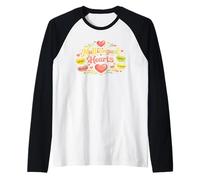 Multilingual Hearts Language Teacher Educator Design Raglan Baseball Tee