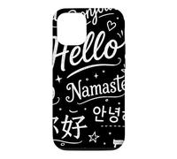 Multilingual Hello Typography World Greetings Art Case for iPhone 12/12 Pro