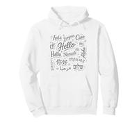 Multilingual Hello Typography World Greetings Art Pullover Hoodie